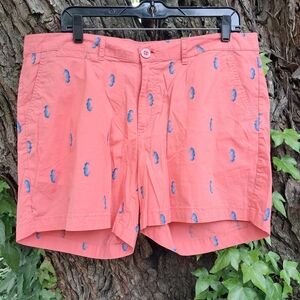 Womens Chino Shorts Size 14 Seahorse Print